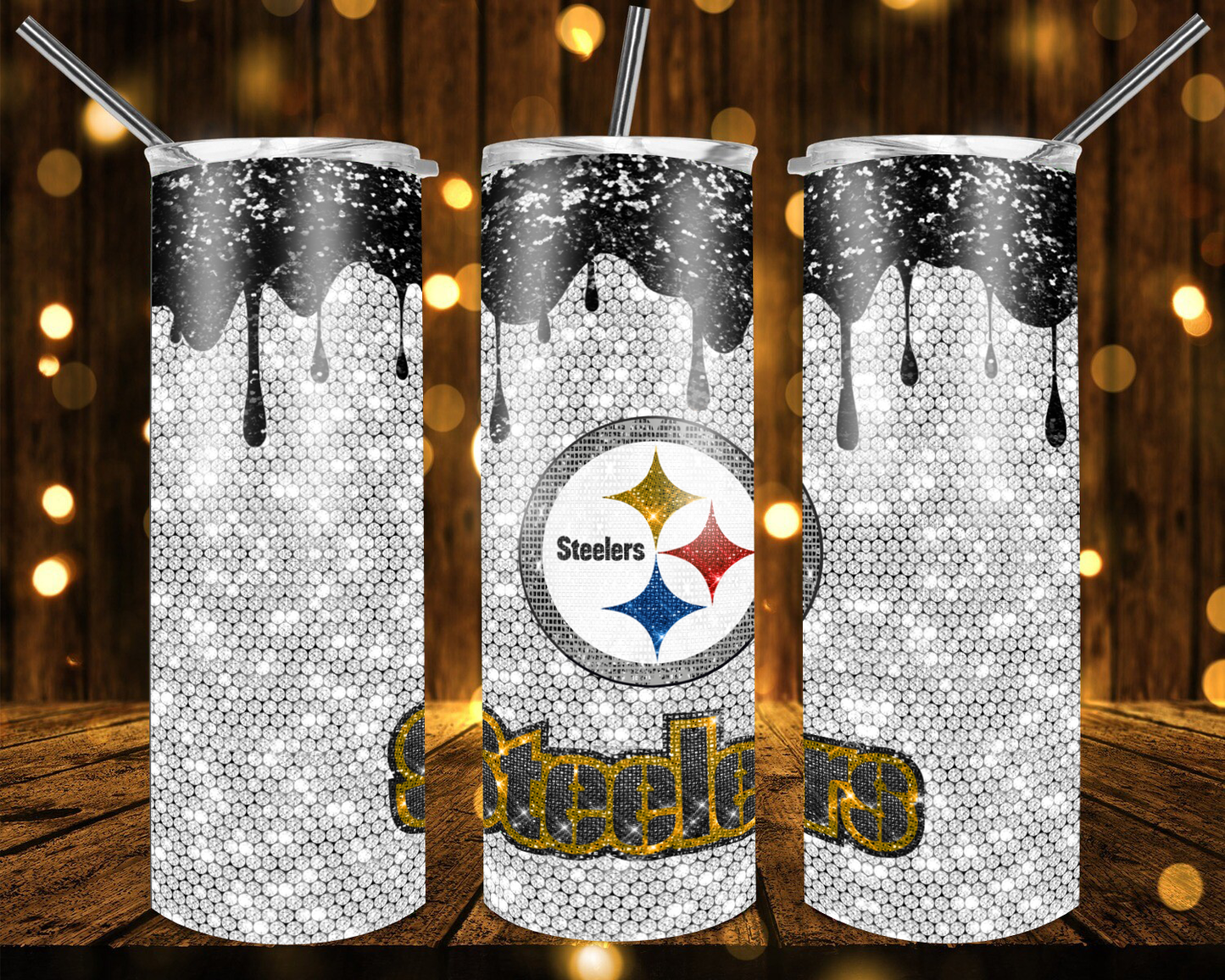 Chargers Football Glitter 20 oz Tumblers # 13