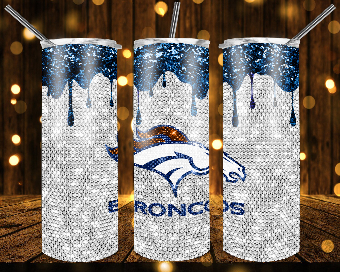 Chargers Football Glitter 20 oz Tumblers # 13