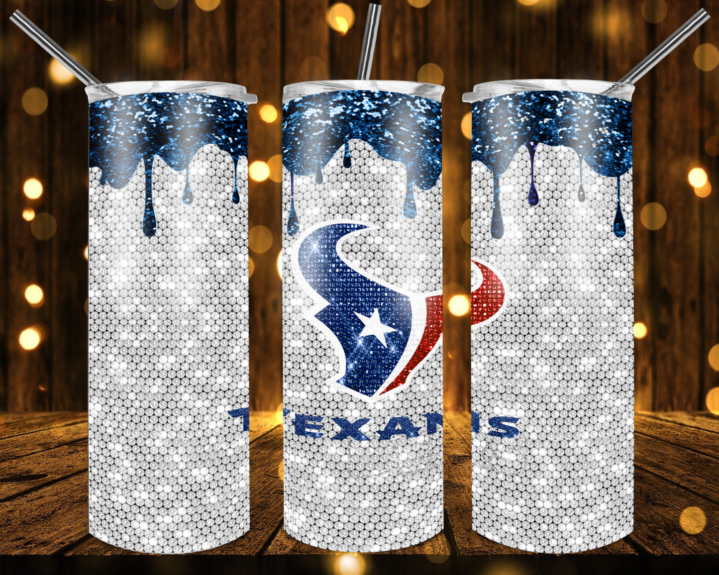 Chargers Football Glitter 20 oz Tumblers # 13