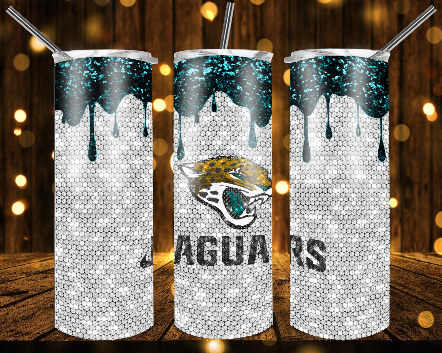 Bears Football Glitter 20 oz Tumblers # 24