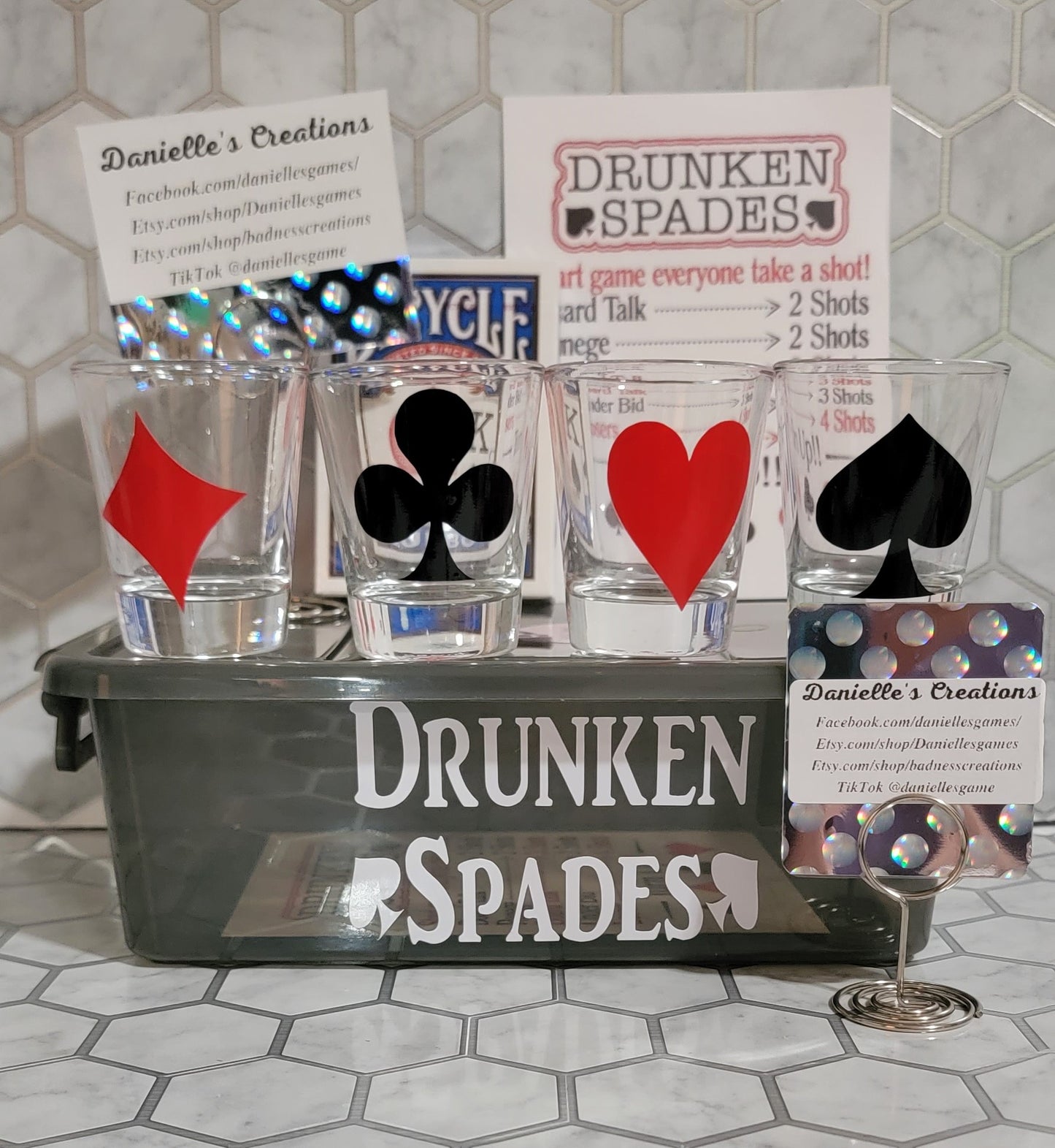 Drunk Spades!! Adult Drinking Game Set ADD SOME FUN TO ANY ADULT DRINKING PARTY, GAME NIGHT, Adult Gathering.