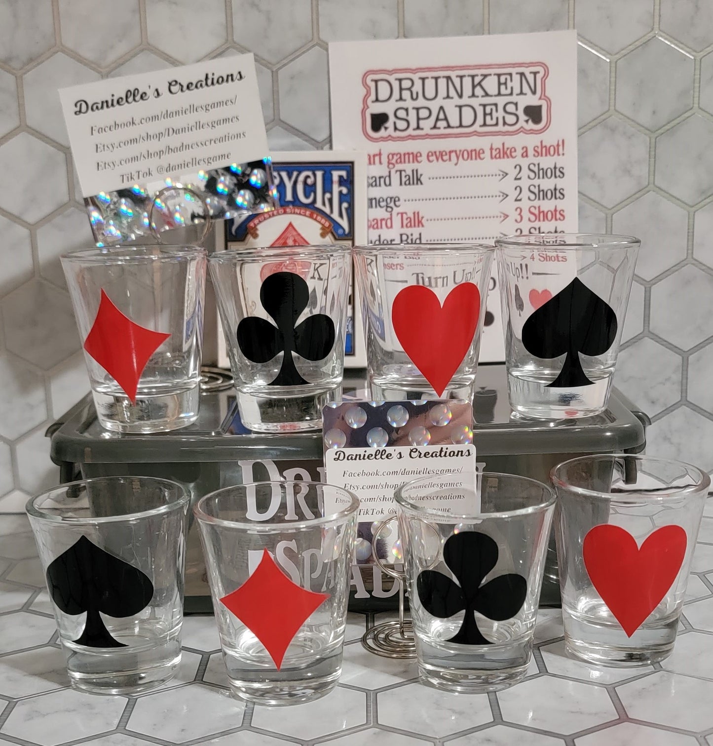 Drunk Spades!! Adult Drinking Game Set ADD SOME FUN TO ANY ADULT DRINKING PARTY, GAME NIGHT, Adult Gathering.