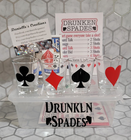 Drunk Spades!! Adult Drinking Game Set ADD SOME FUN TO ANY ADULT DRINKING PARTY, GAME NIGHT, Adult Gathering.