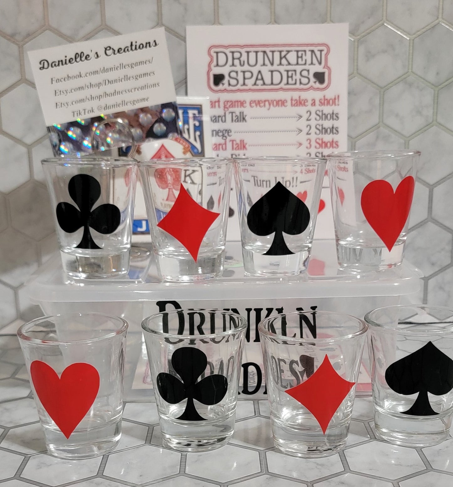 Drunk Spades!! Adult Drinking Game Set ADD SOME FUN TO ANY ADULT DRINKING PARTY, GAME NIGHT, Adult Gathering.