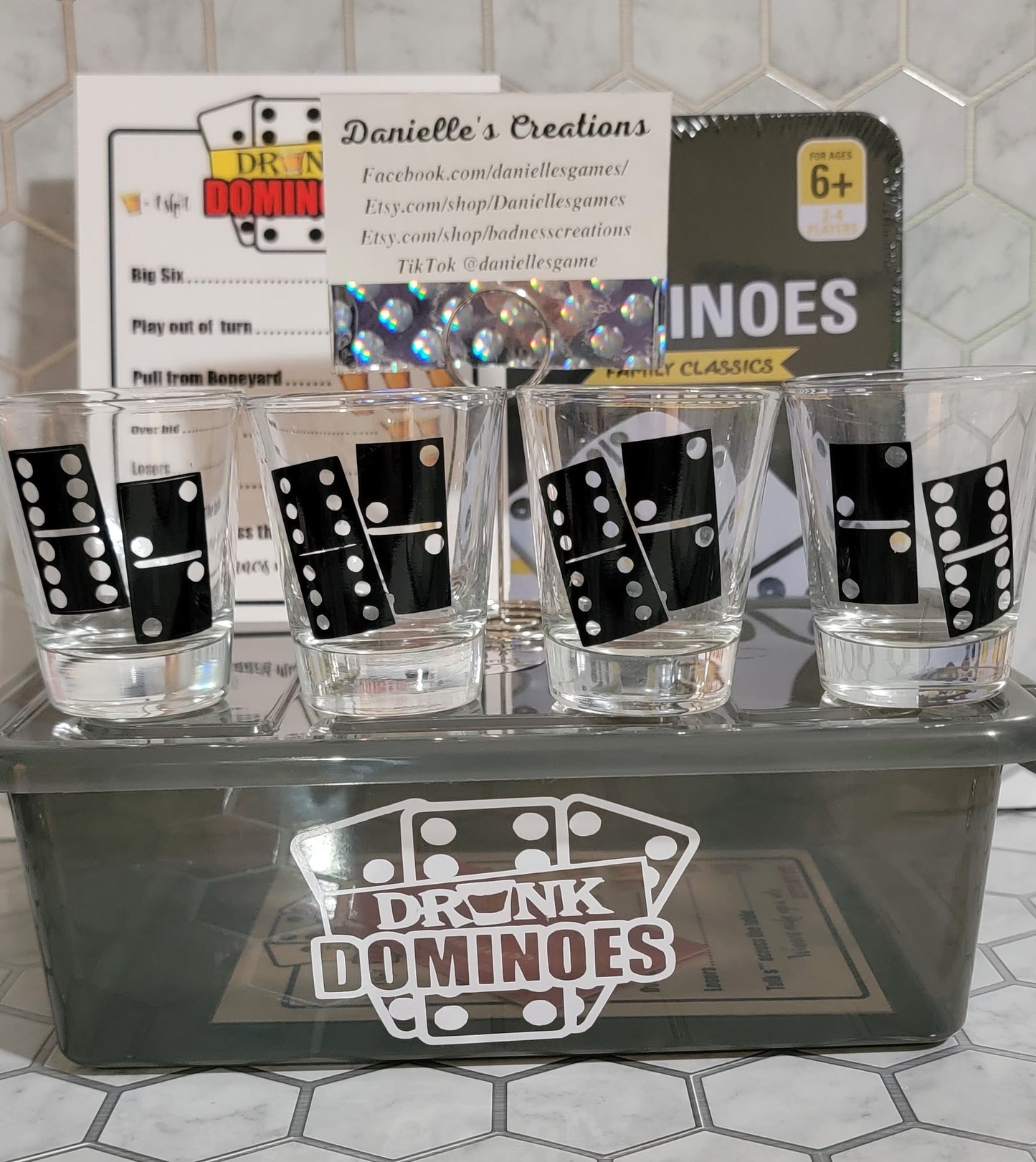 Drunk Dominoes Adult Drinking Game Set ADD SOME FUN TO ANY ADULT DRINKING PARTY, GAME NIGHT, Adult Gathering.