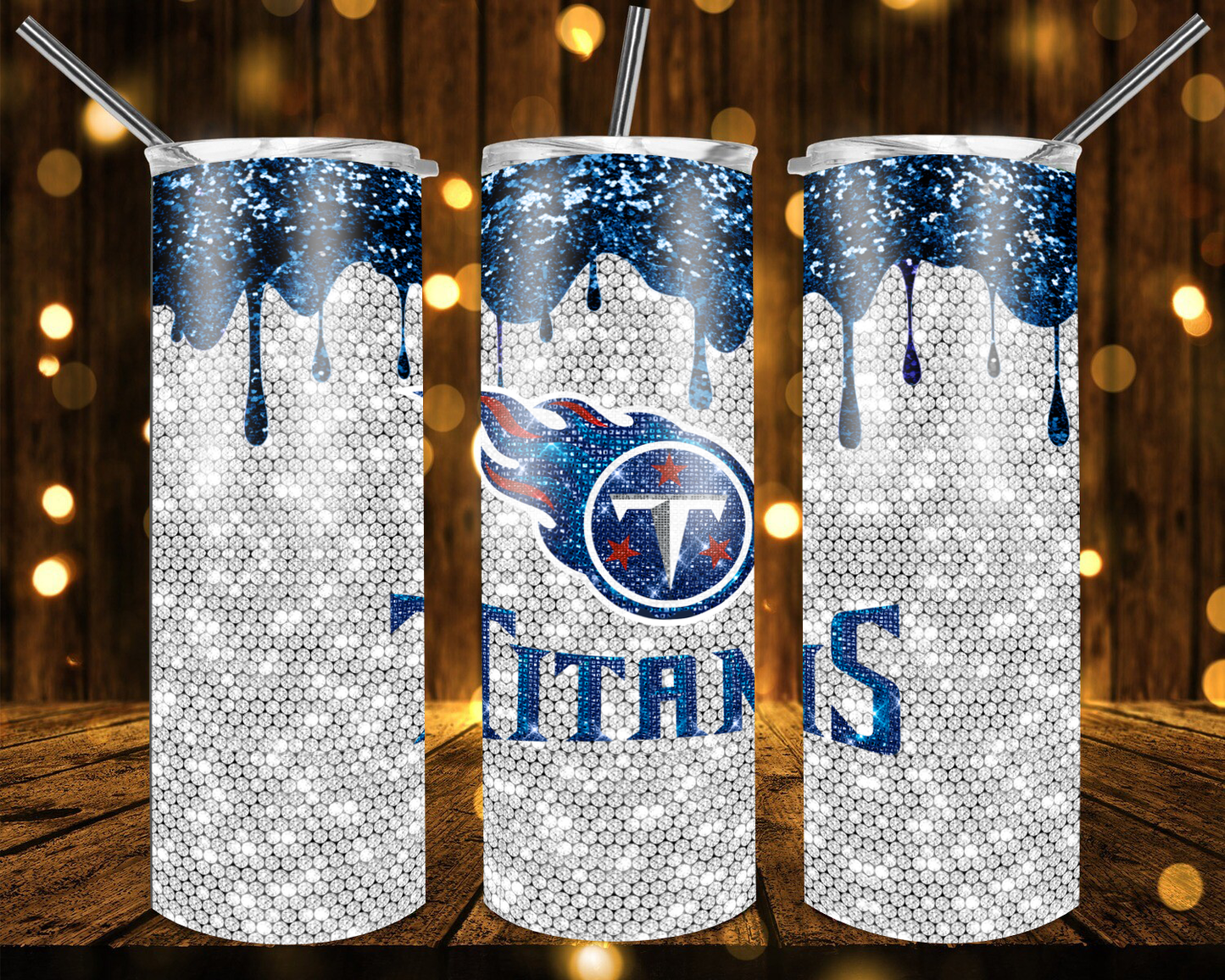 Bears Football Glitter 20 oz Tumblers # 24