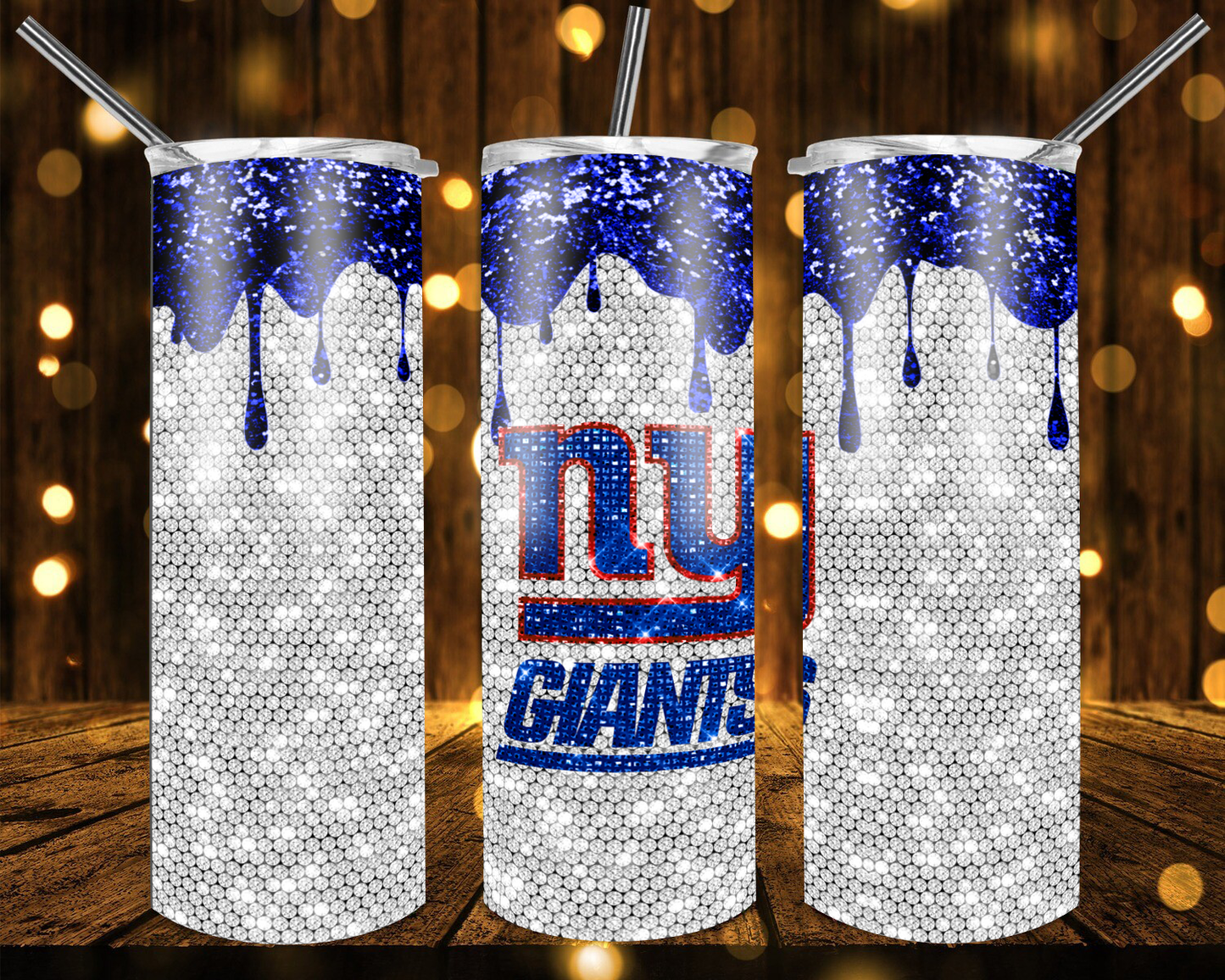 Bears Football Glitter 20 oz Tumblers # 24