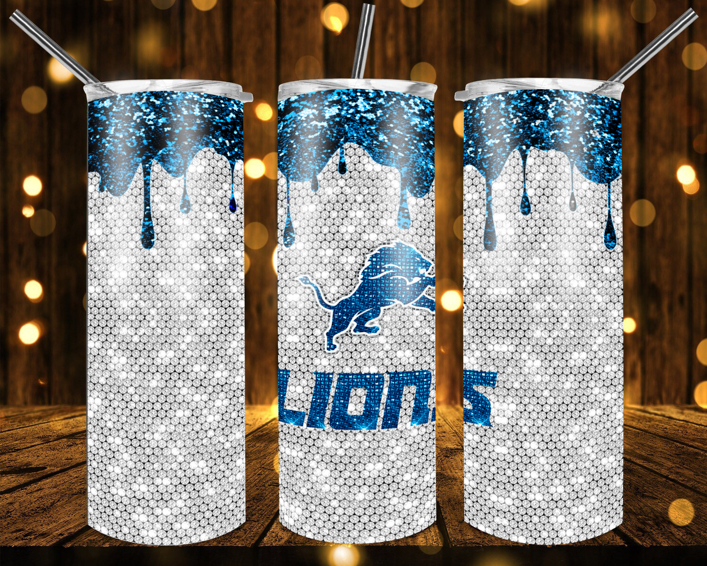 Bears Football Glitter 20 oz Tumblers # 24