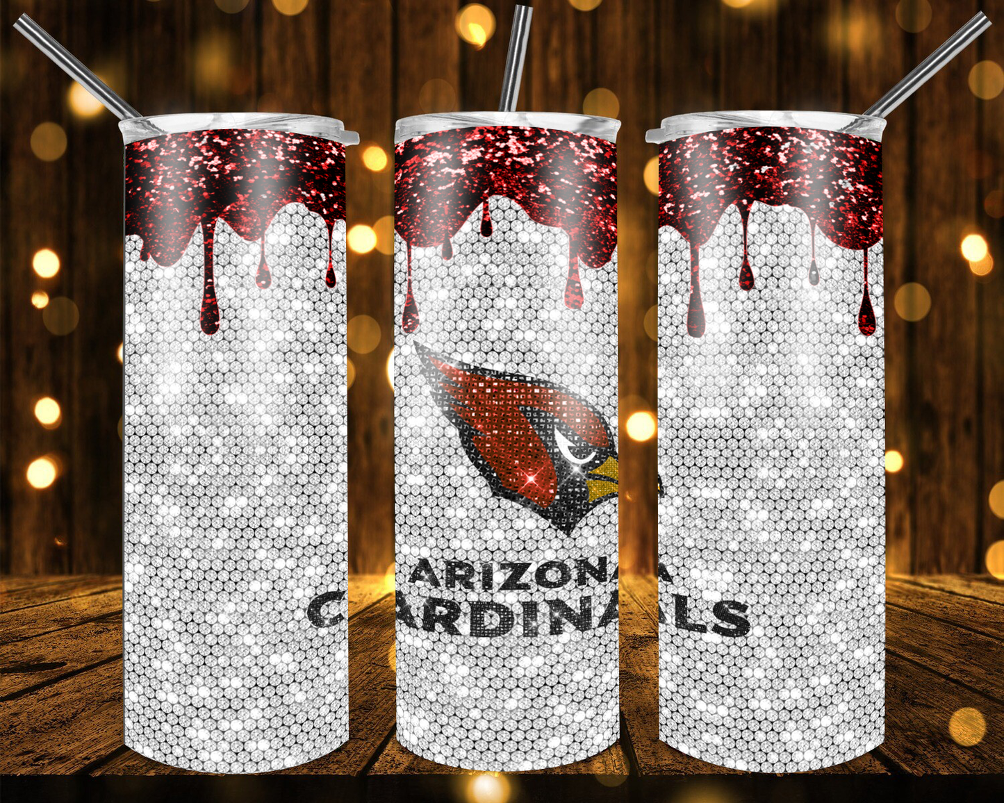 Bears Football Glitter 20 oz Tumblers # 24