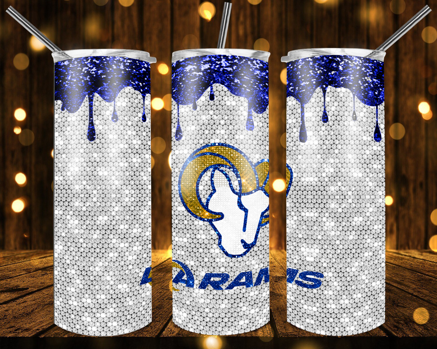 Bears Football Glitter 20 oz Tumblers # 24