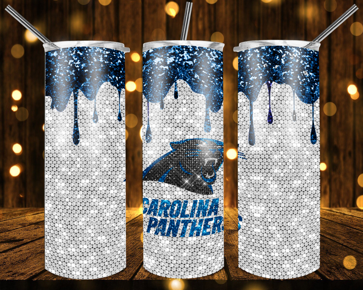 Bears Football Glitter 20 oz Tumblers # 24