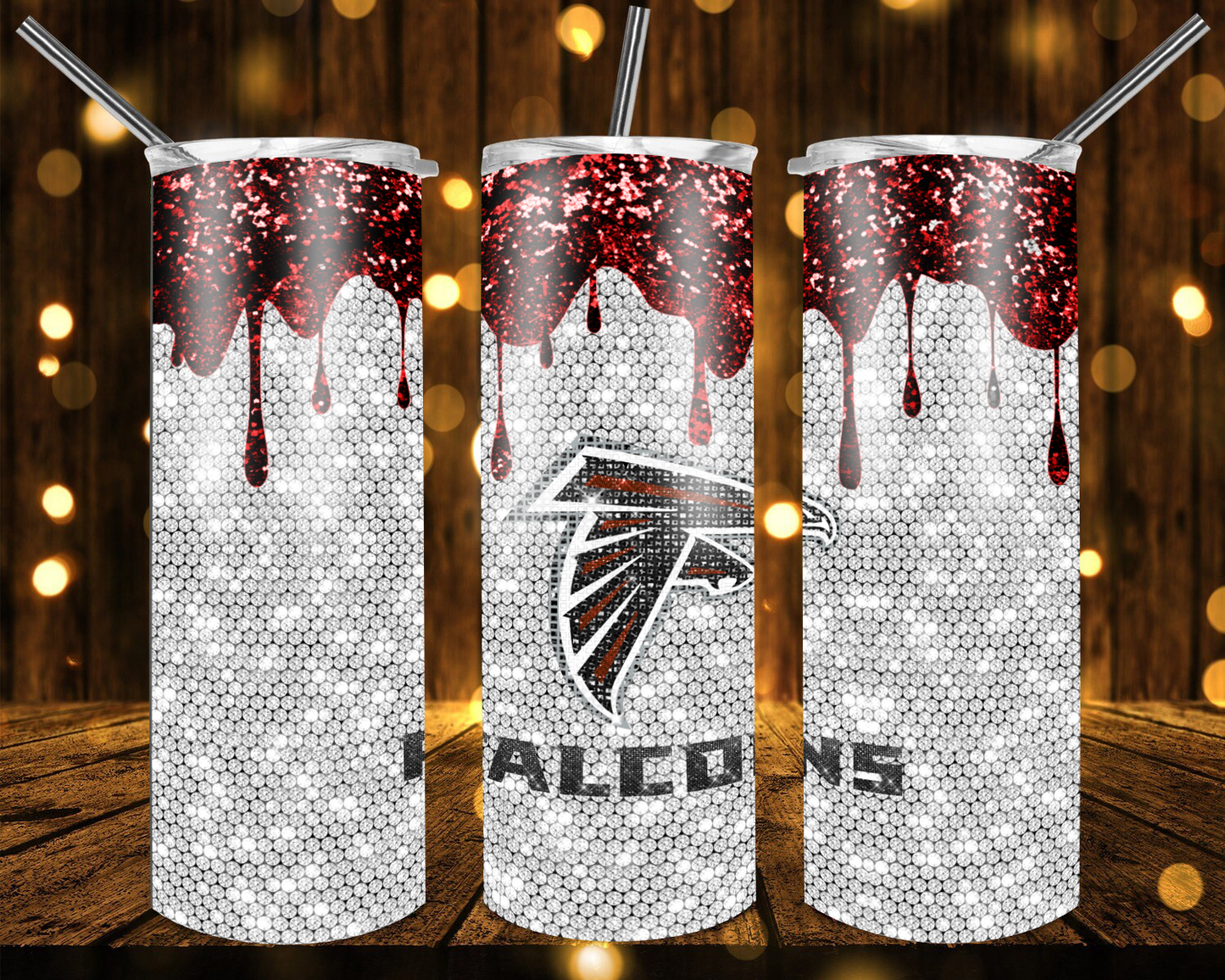 Bears Football Glitter 20 oz Tumblers # 24