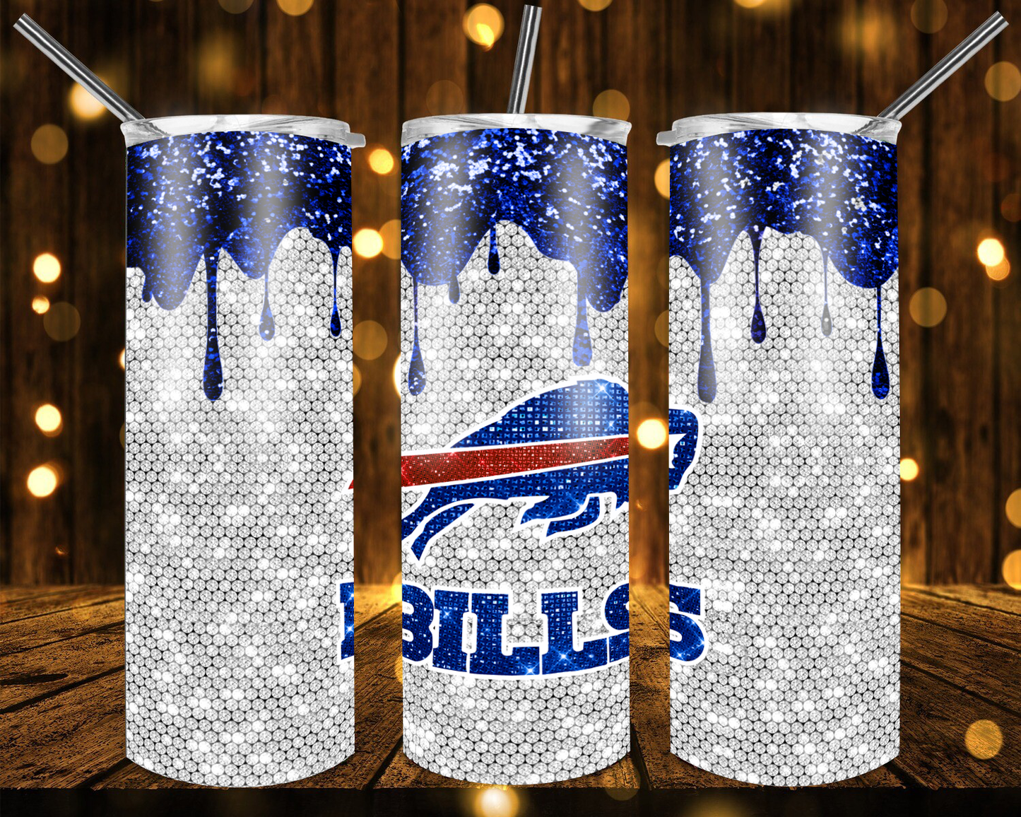 Chargers Football Glitter 20 oz Tumblers # 13