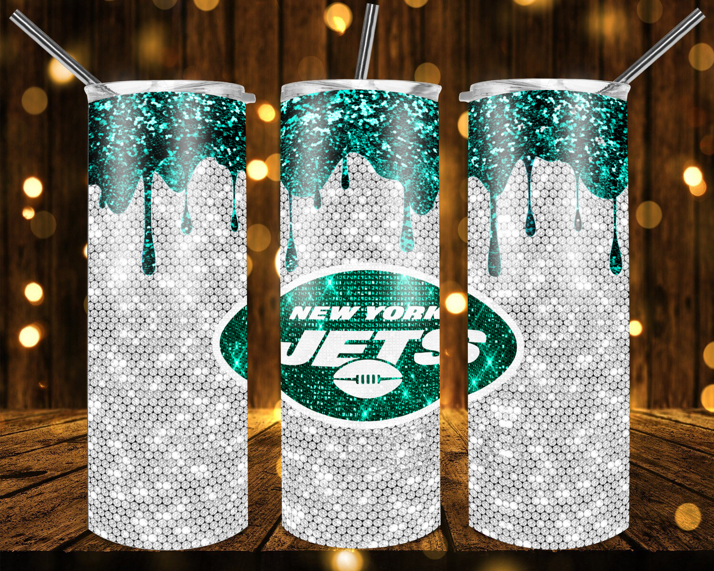 Chargers Football Glitter 20 oz Tumblers # 13