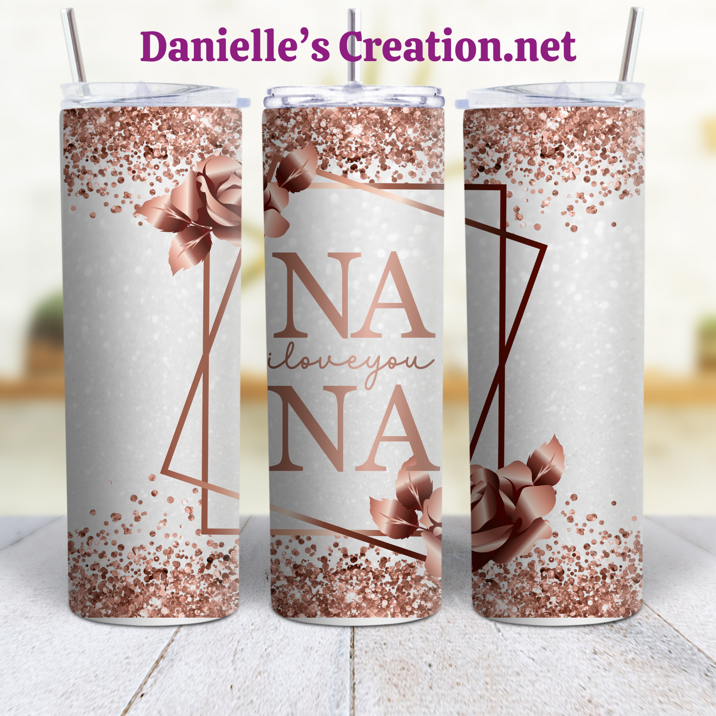 NANA ROSE GOLD, MOTHER'S DAY MOM,MAMA,MOMMA,MOMMY,MEME,MIMI,NANNY,NANA,GRANDMA,GRANNY,GIGI 20 oz Tumblers