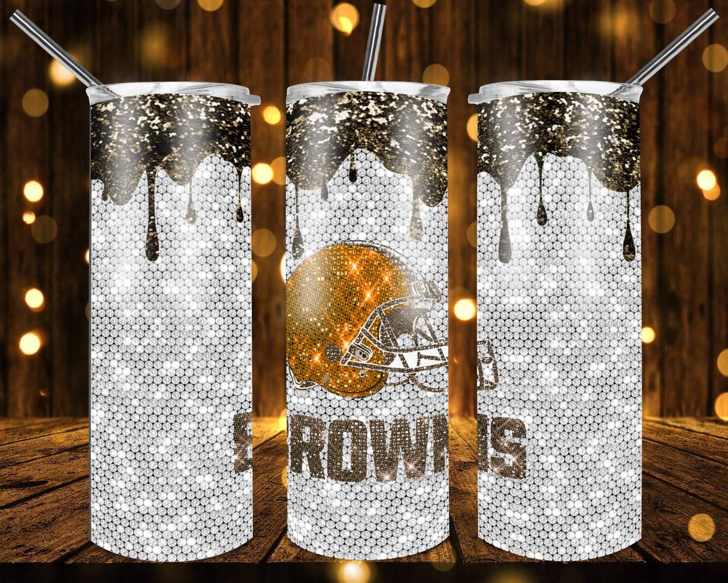 Chargers Football Glitter 20 oz Tumblers # 13