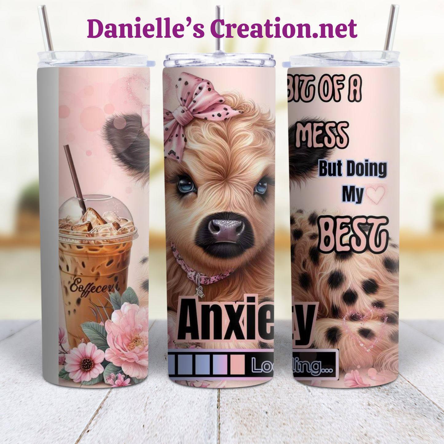 Anxiety HIGHLAND COW 20 oz Tumblers