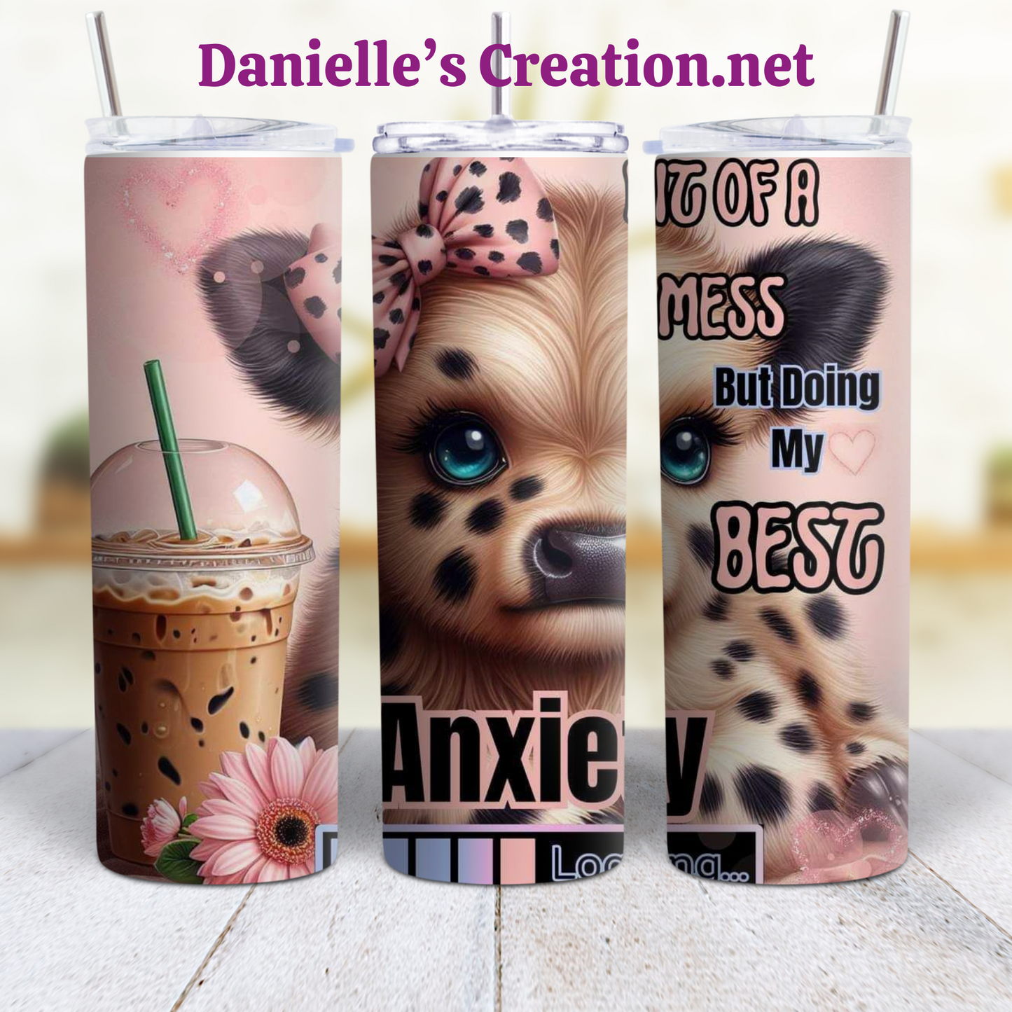 Anxiety HIGHLAND COW 20 oz Tumblers