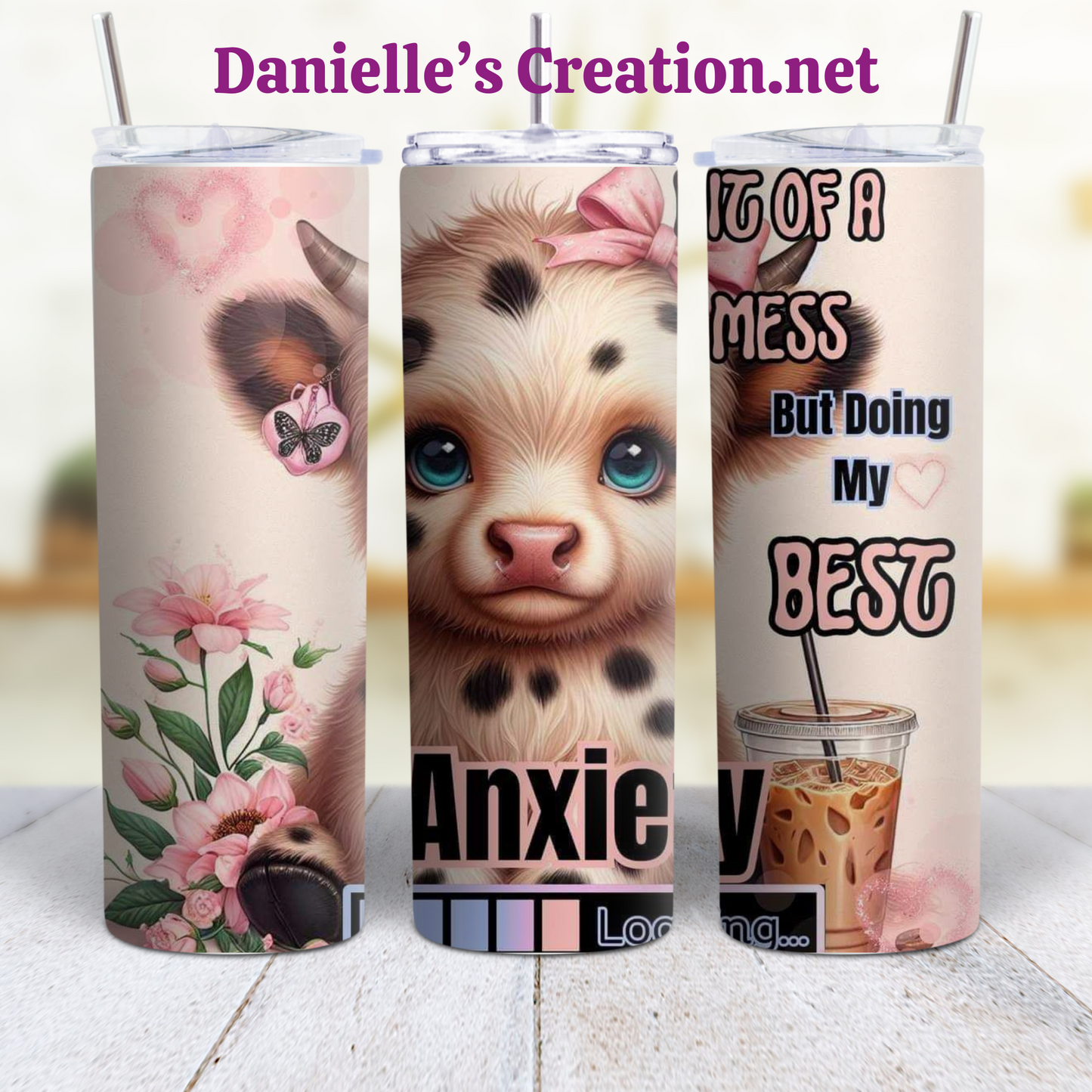 Anxiety HIGHLAND COW 20 oz Tumblers