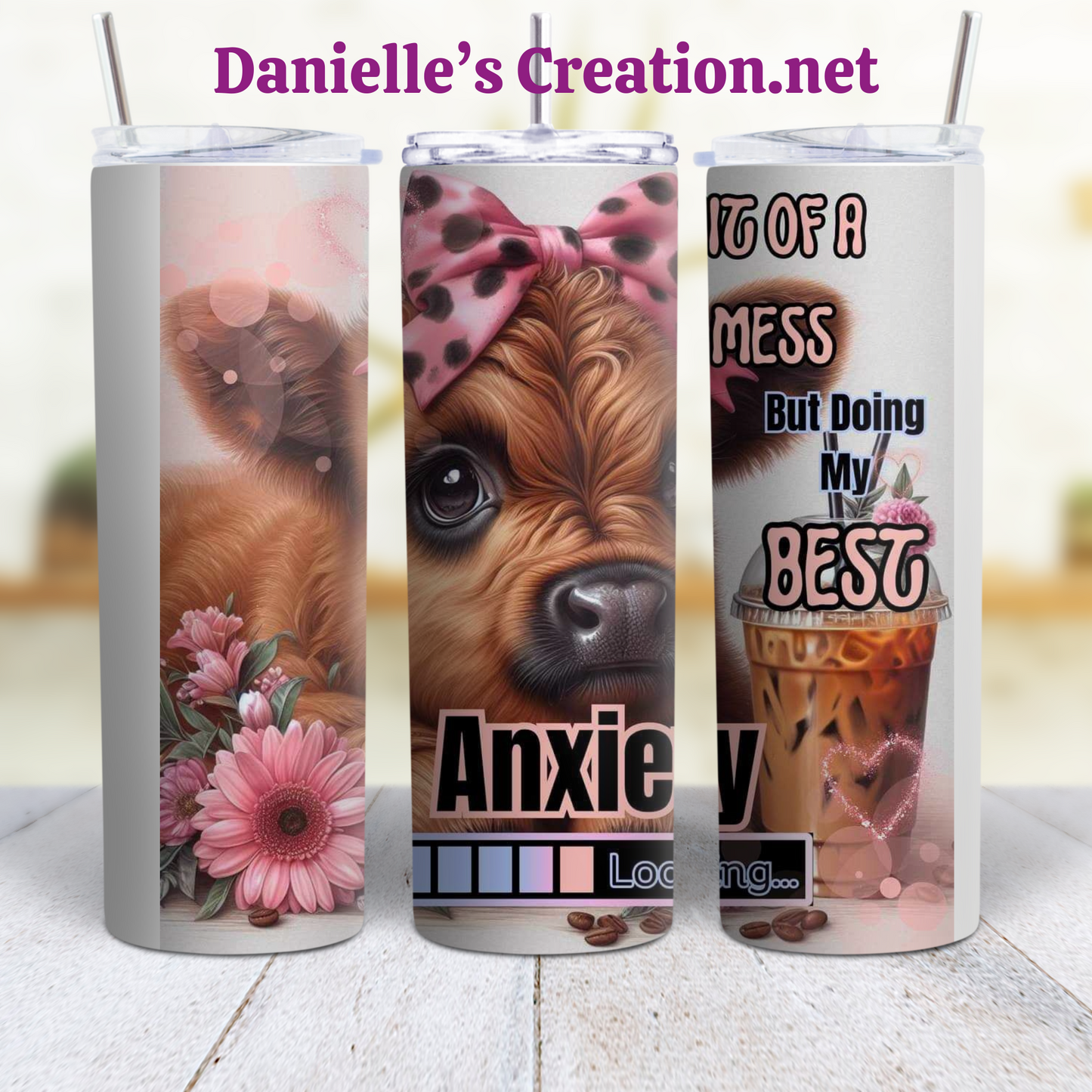 Anxiety HIGHLAND COW 20 oz Tumblers