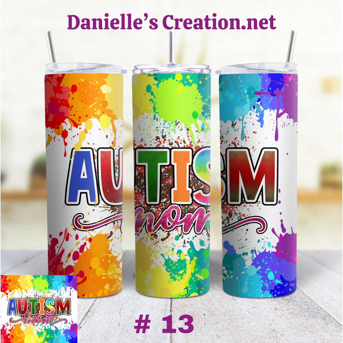 Autism 20 oz Tumblers Style 11