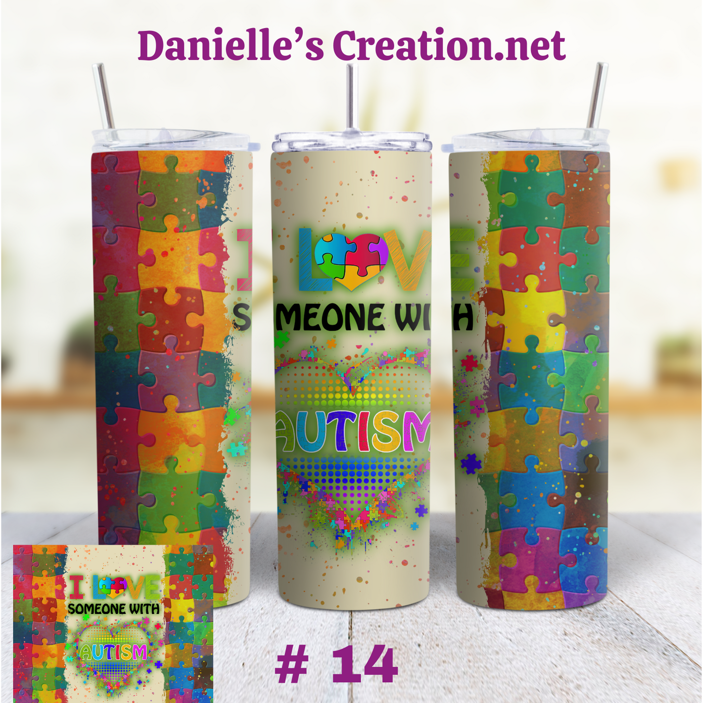 Autism 20 oz Tumblers Style 11