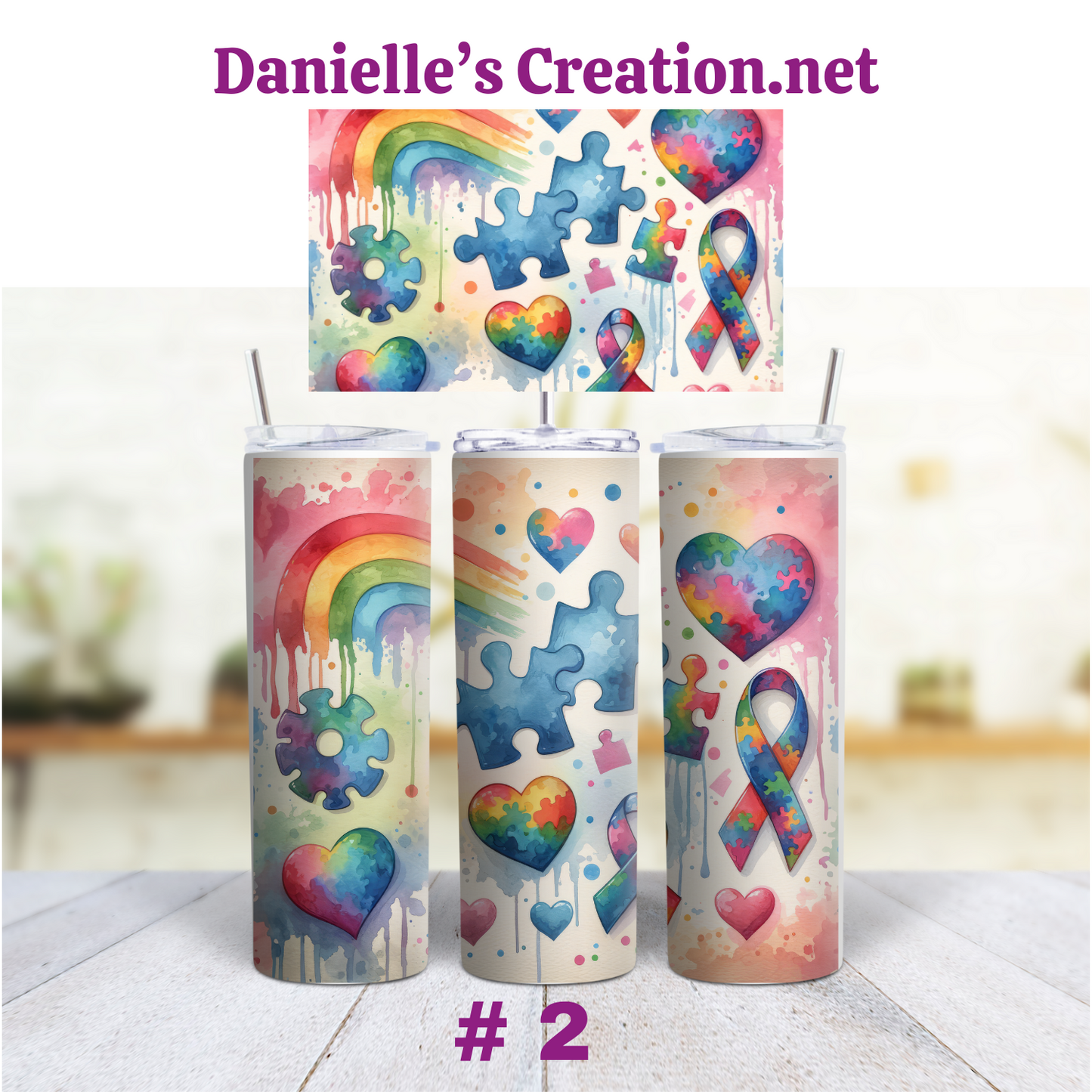 Autism 20 oz Tumblers Style 5