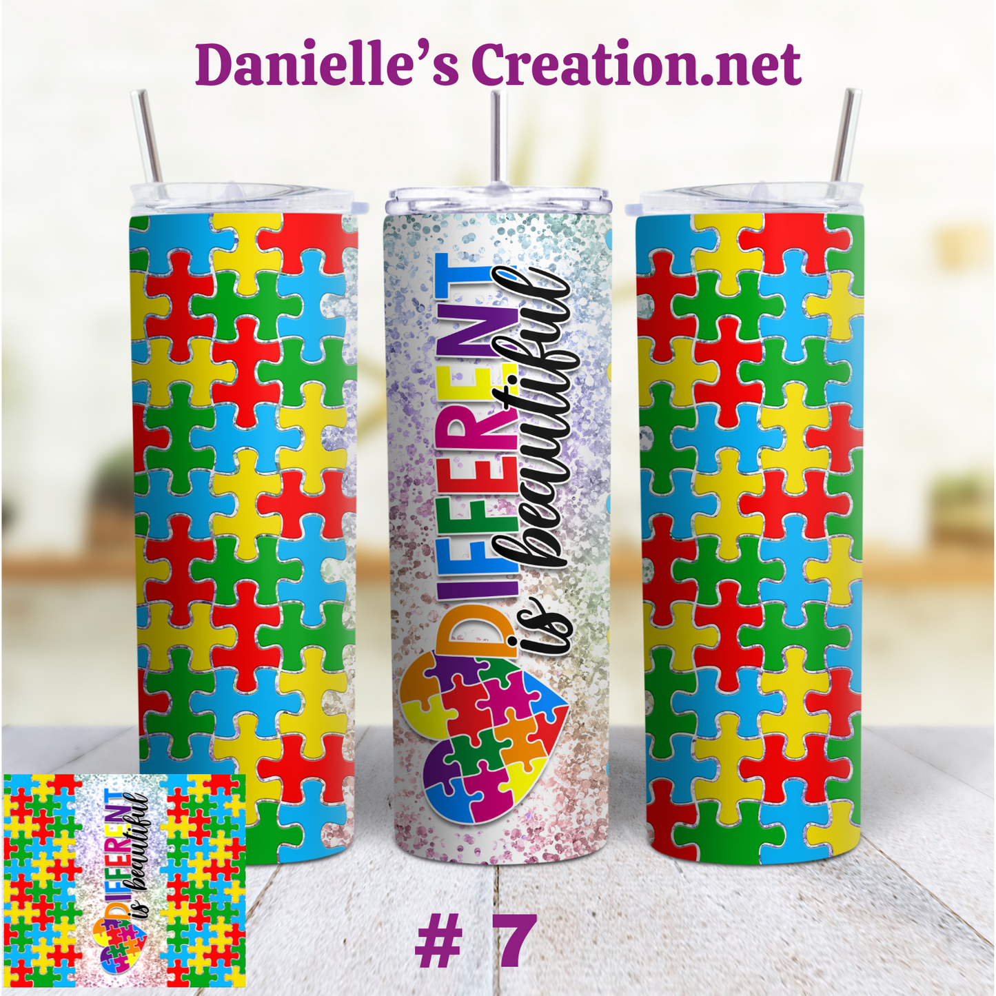 Autism 20 oz Tumblers Style 6