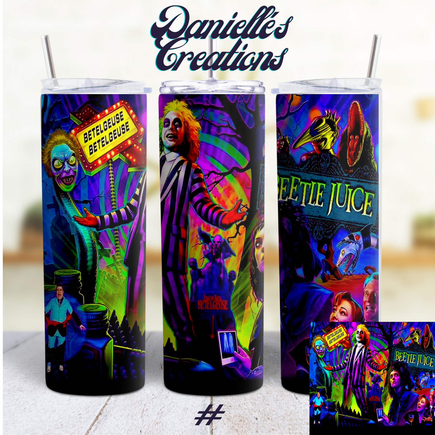 Beetlejuice 20 oz Tumbler Style 11