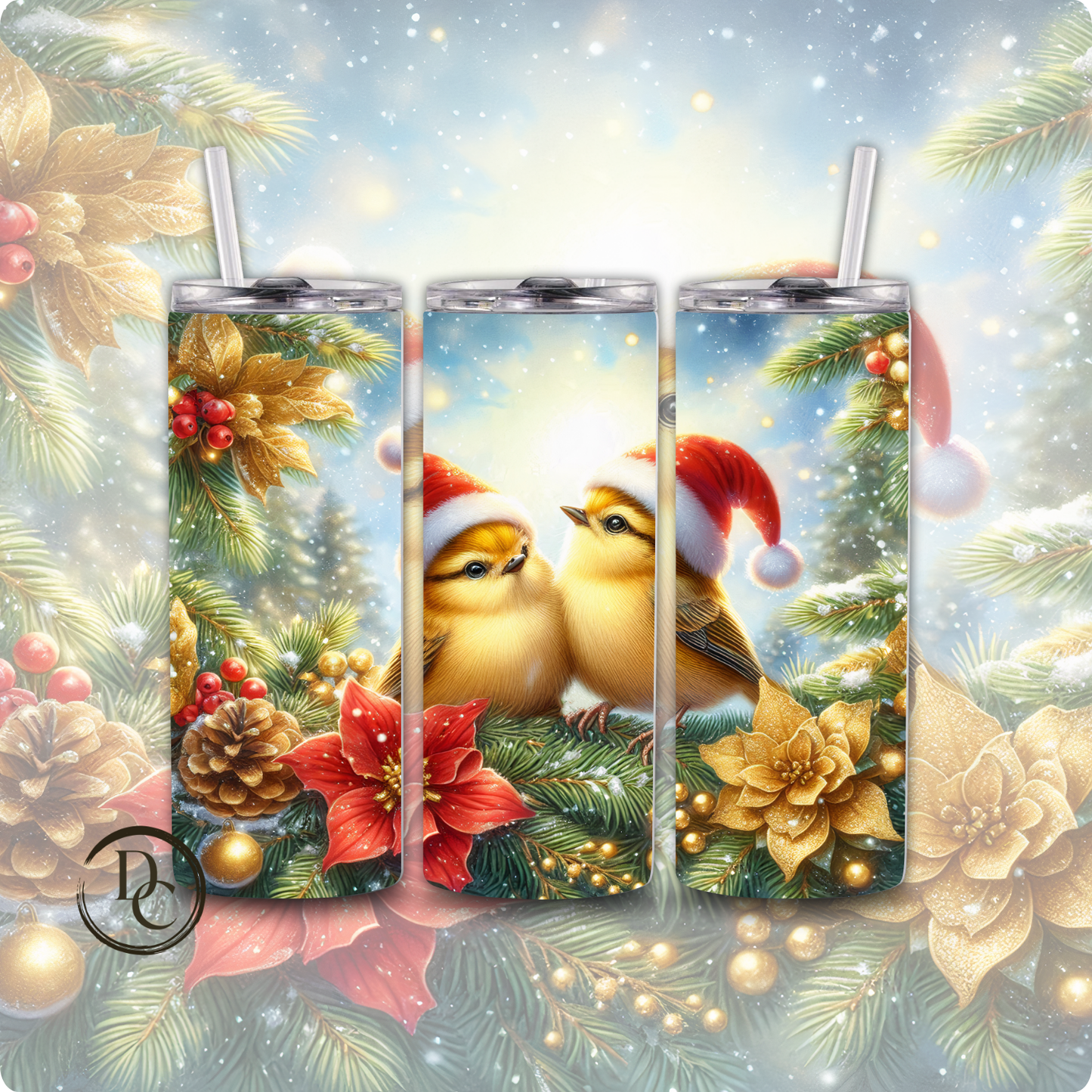 Christmas 20 Oz Tumblers # 7 Cardinals, Owl Dove