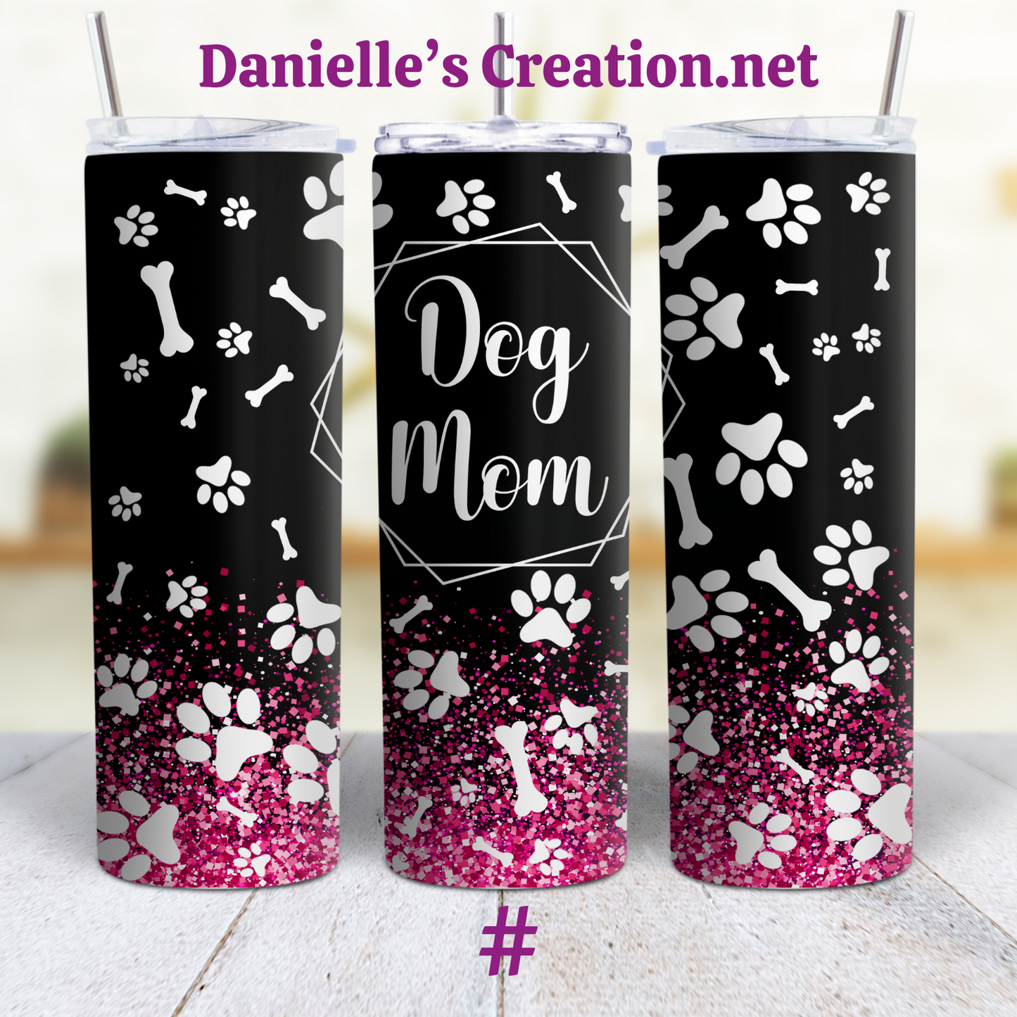 Life Is better With Dog 20 oz Tumblers Dog MOM 1