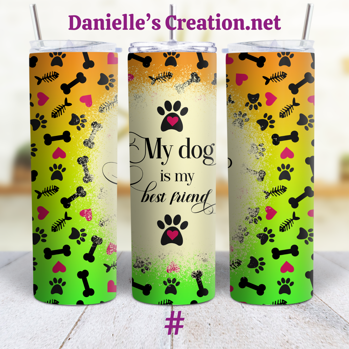 Life Is better With Dog 20 oz Tumblers Dog MOM 1