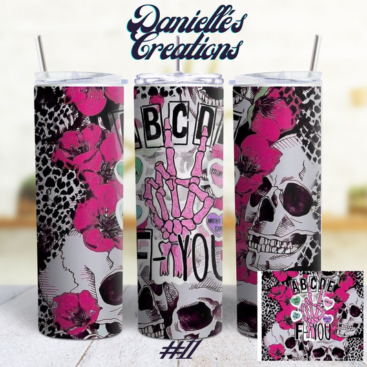 A B C D F YOU 20 oz Tumbler Style 11