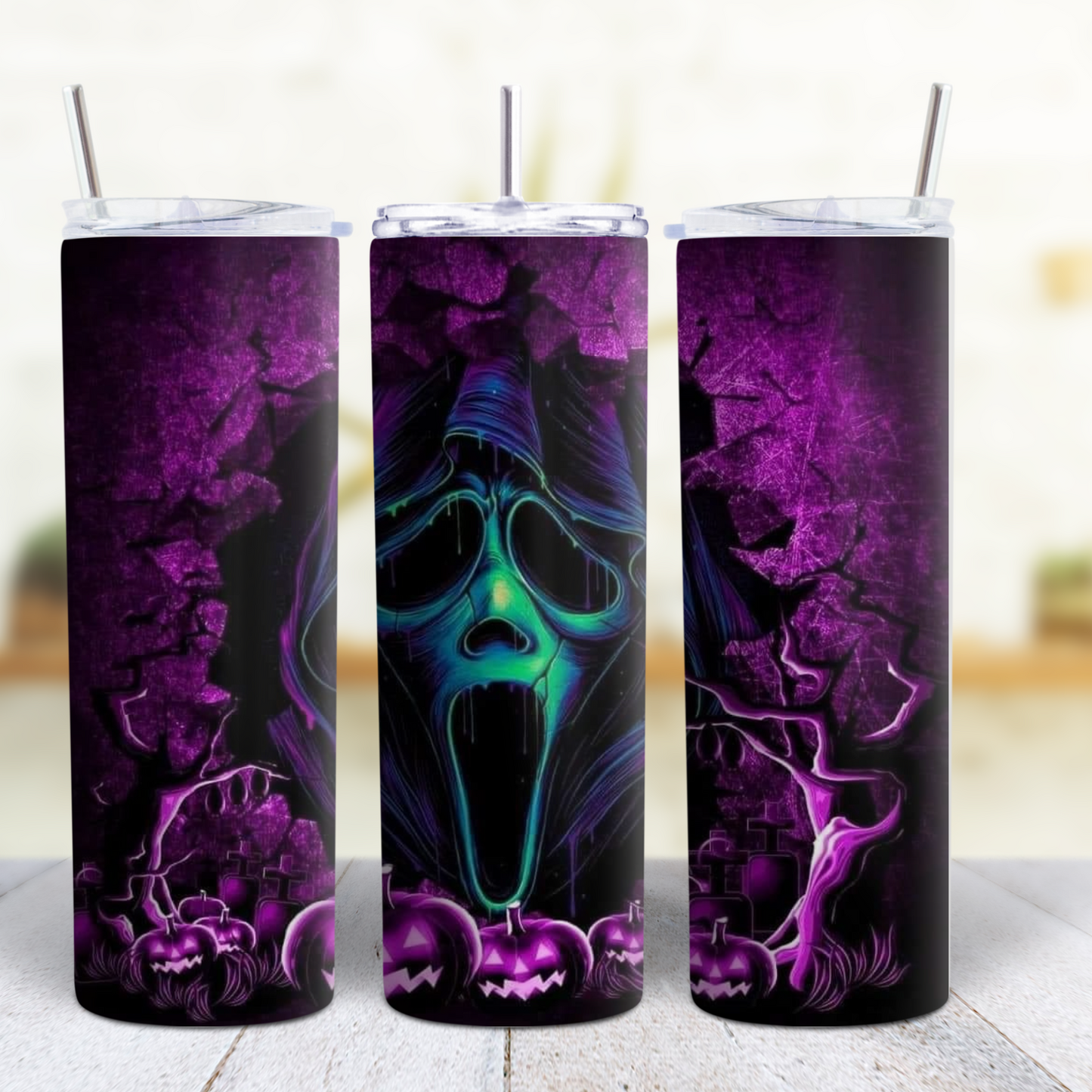 Ghost Face Halloween 20 oz Tumbler Style 10