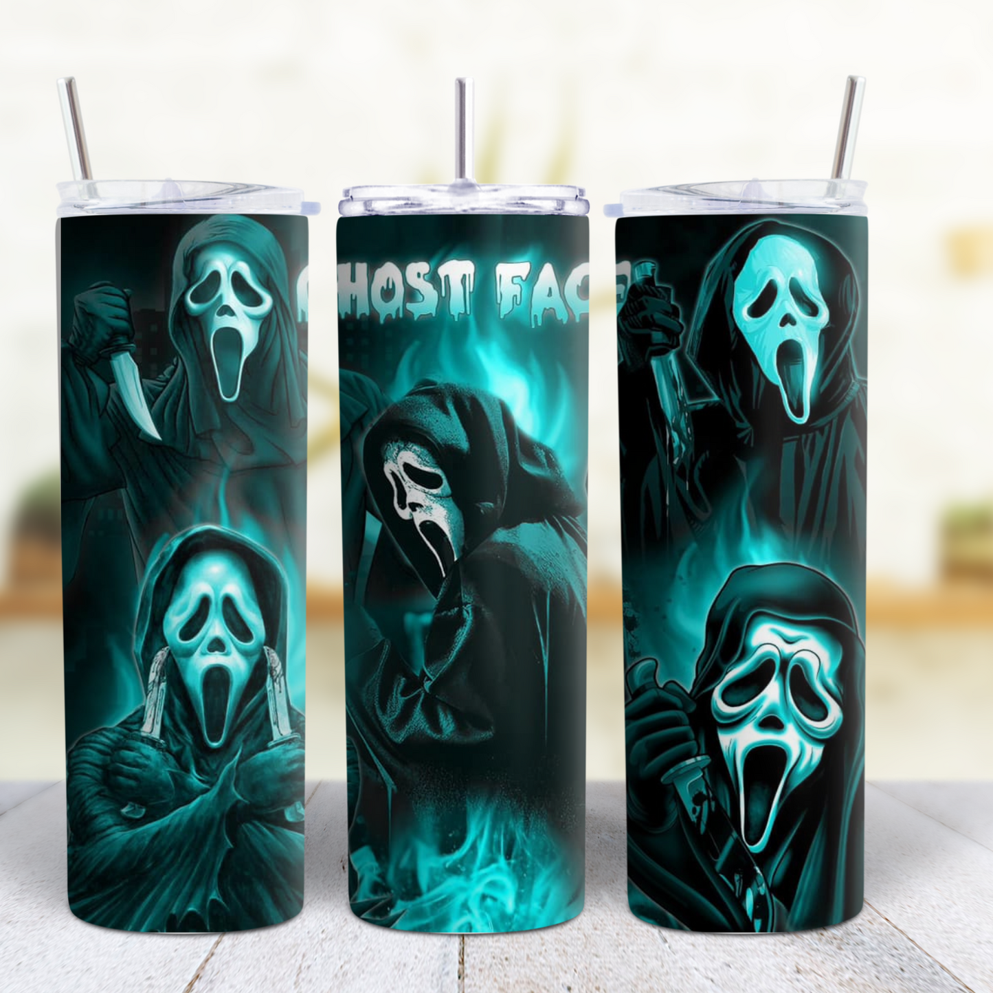 Ghost Face Halloween 20 oz Tumbler Style 13