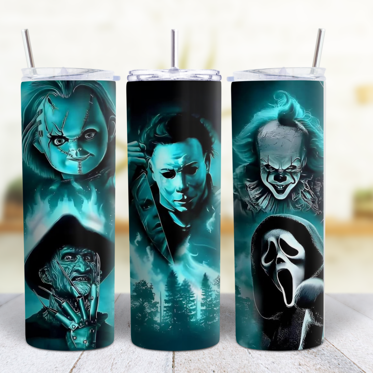 Ghost Face Halloween 20 oz Tumbler Style 13