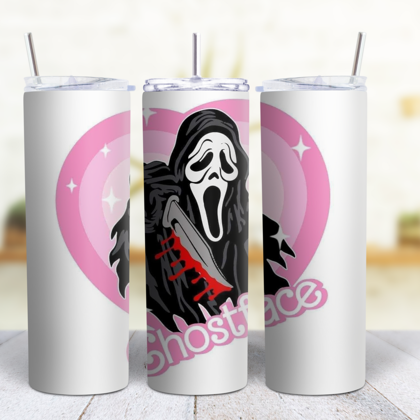 Ghost Face Halloween 20 oz Tumbler Style 13