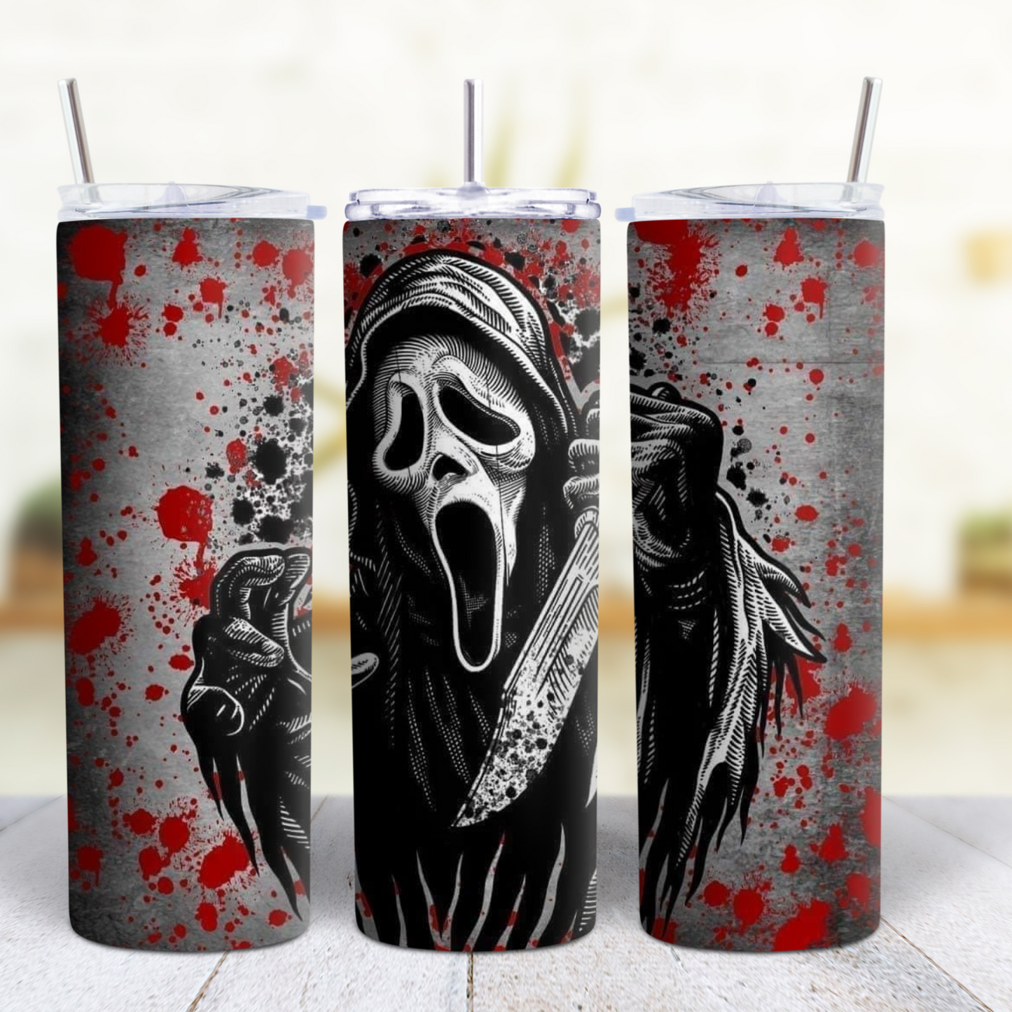 Ghost Face Halloween 20 oz Tumbler Style 13