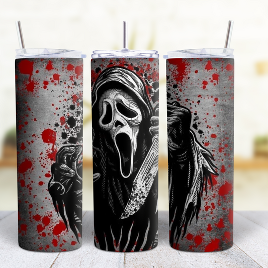 Ghost Face Halloween 20 oz Tumbler Style 25