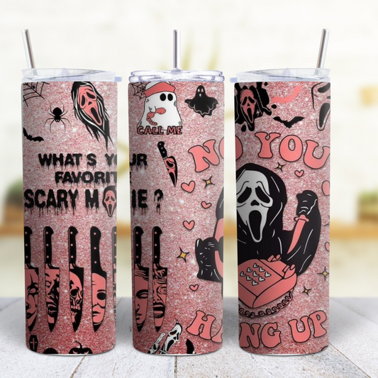 Ghost Face Halloween 20 oz Tumbler Style 6