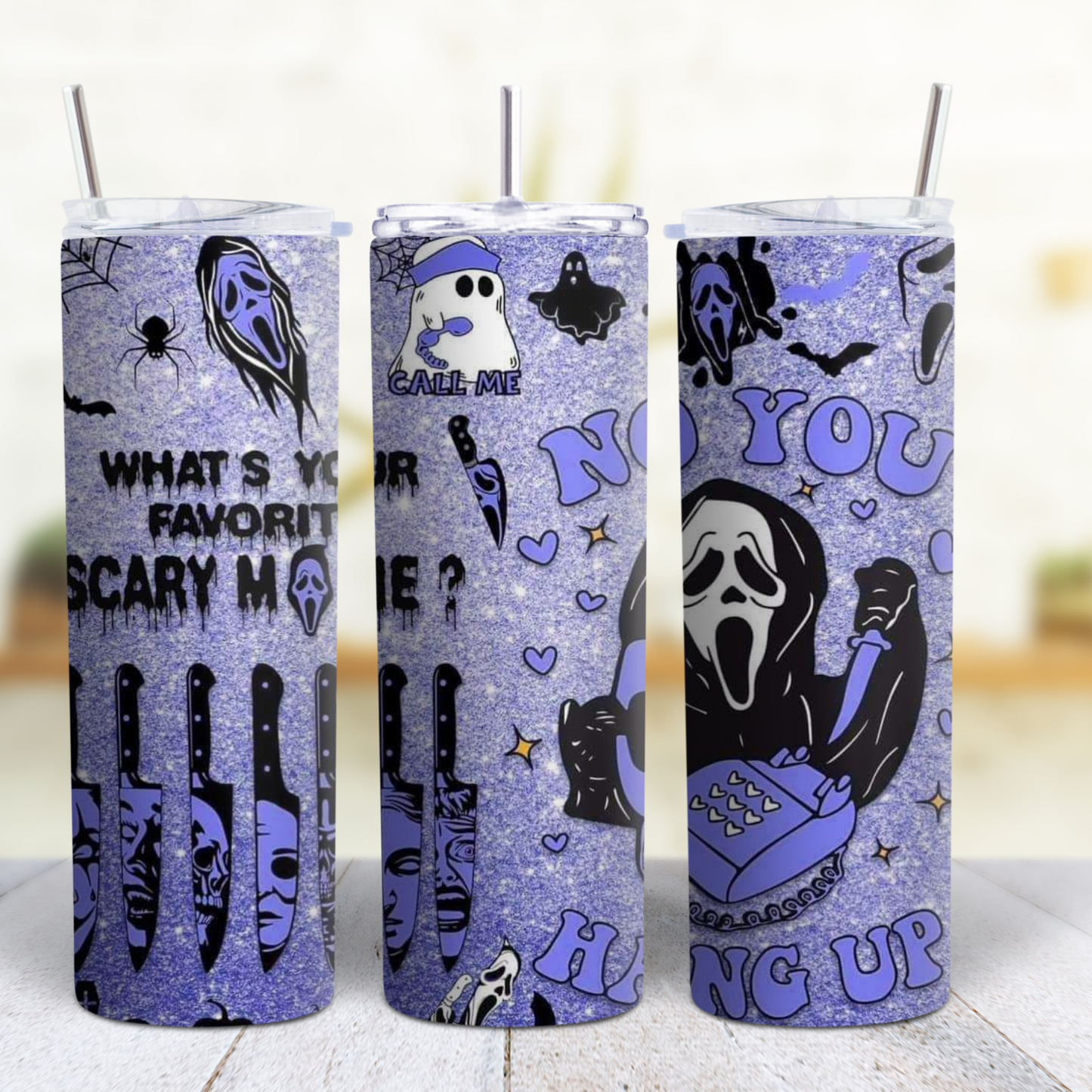 Ghost Face Halloween 20 oz Tumbler Style 10