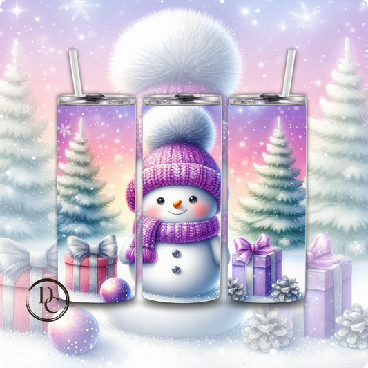 Purple Snowman Christmas 20 Oz Tumblers # 19