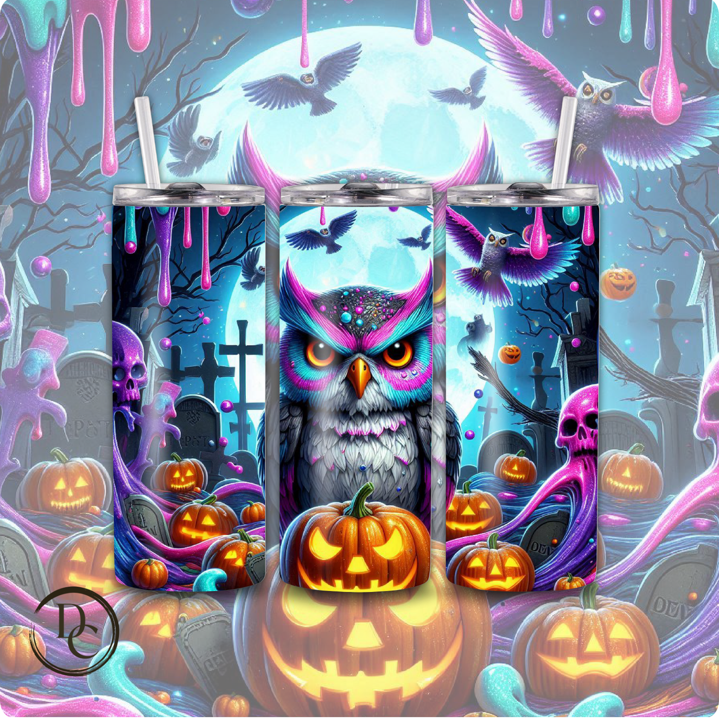 Ghost Halloween 20 oz Tumbler Style 8