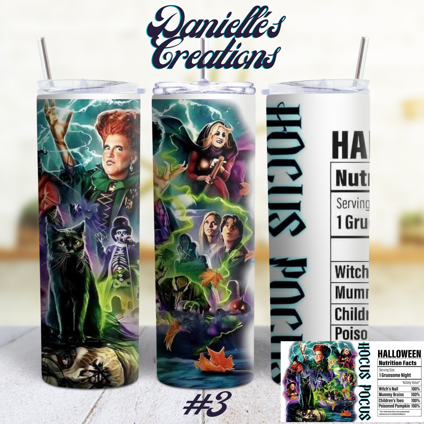 Hocus Pocus Halloween 20 oz Tumbler Style 1