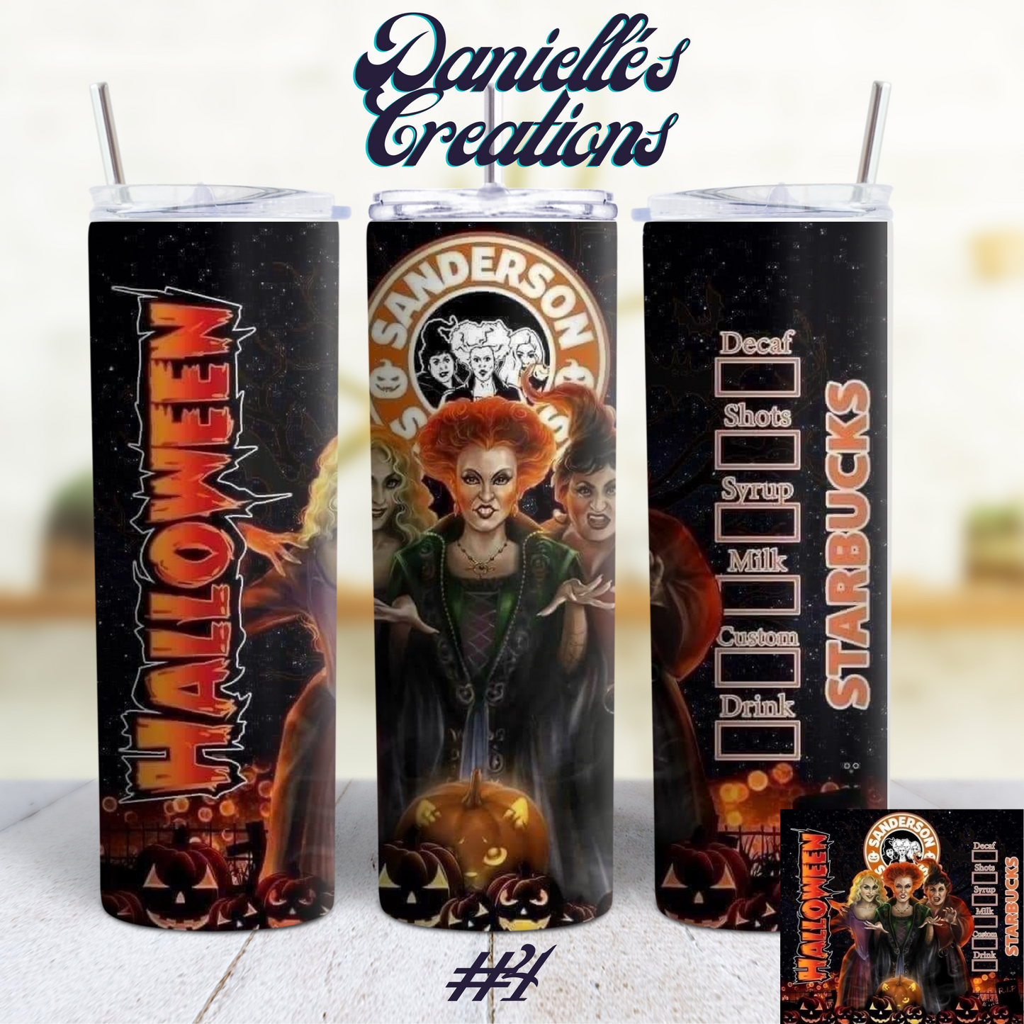 Hocus Pocus Halloween 20 oz Tumbler Style 1