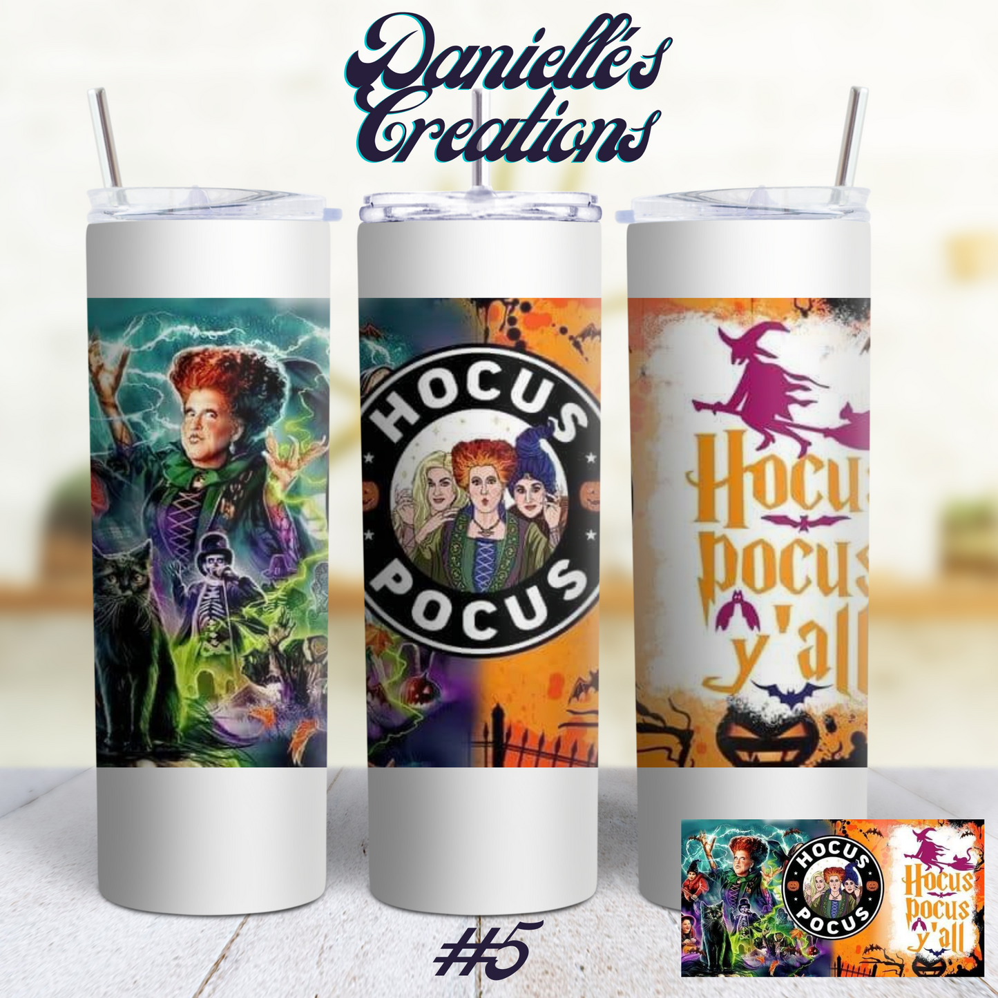 Hocus Pocus Halloween 20 oz Tumbler Style 1