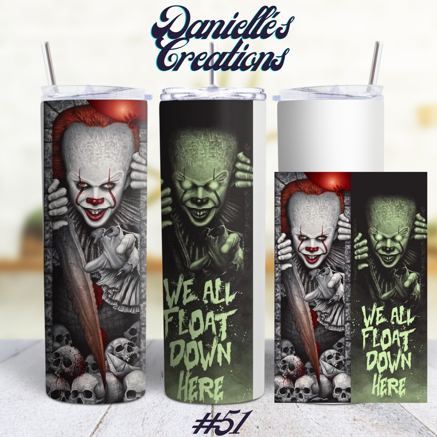 Horror Halloween 20 Oz Skinny Tumbler 17