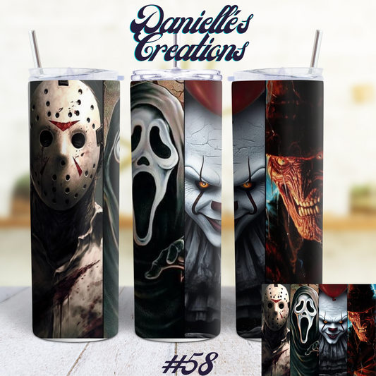 Horror Halloween 20 Oz Skinny Tumbler 20