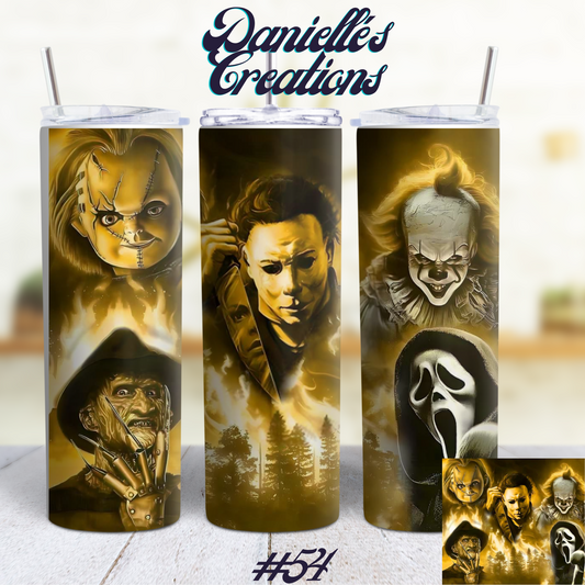 Horror Halloween 20 Oz Skinny Tumbler 5