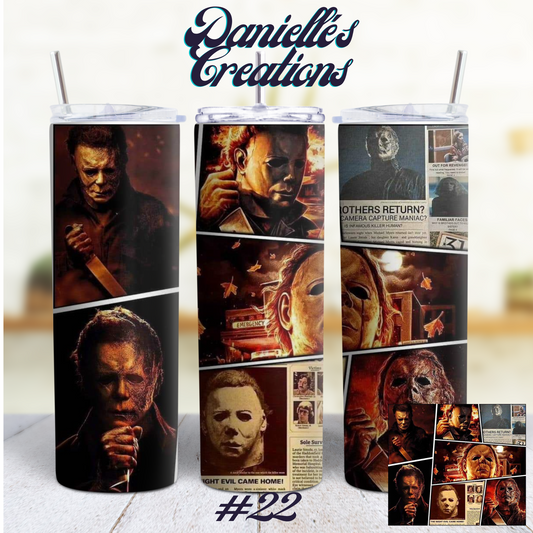 Horror Halloween 20 Oz Skinny Tumbler 9